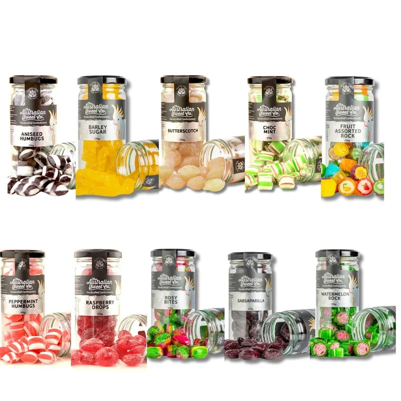 Australian Rock Candy Jars