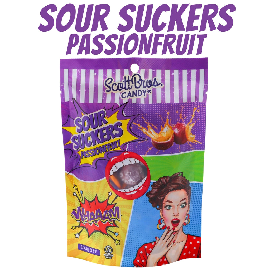 Sour Suckers Passionfruit 100g