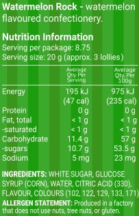 Watermelon Rock 175g