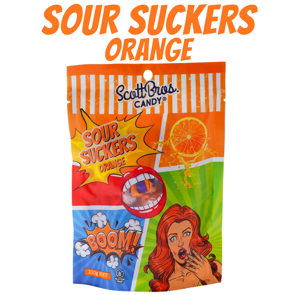 Sour Suckers Orange 100g