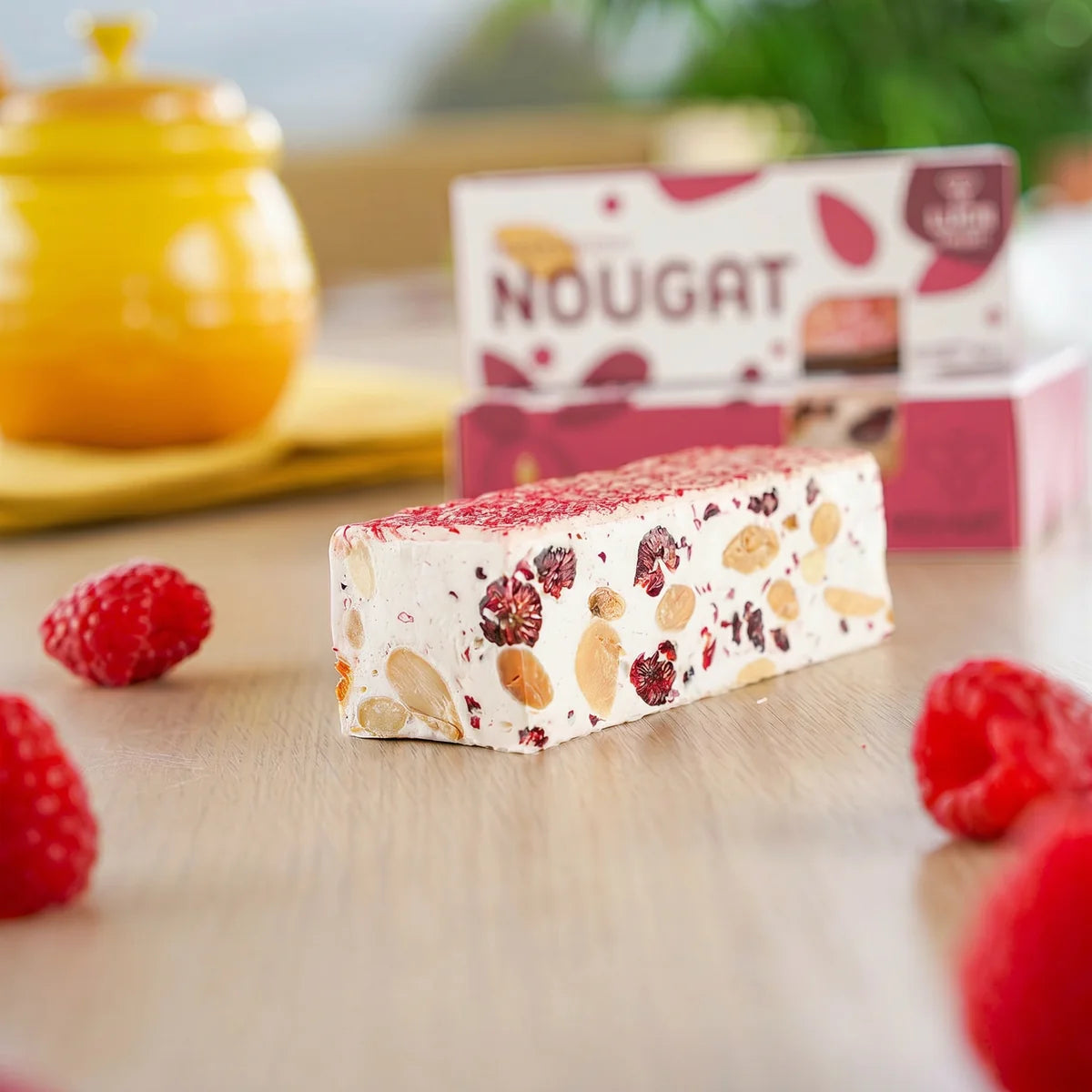 Raspberry Nougat Bar