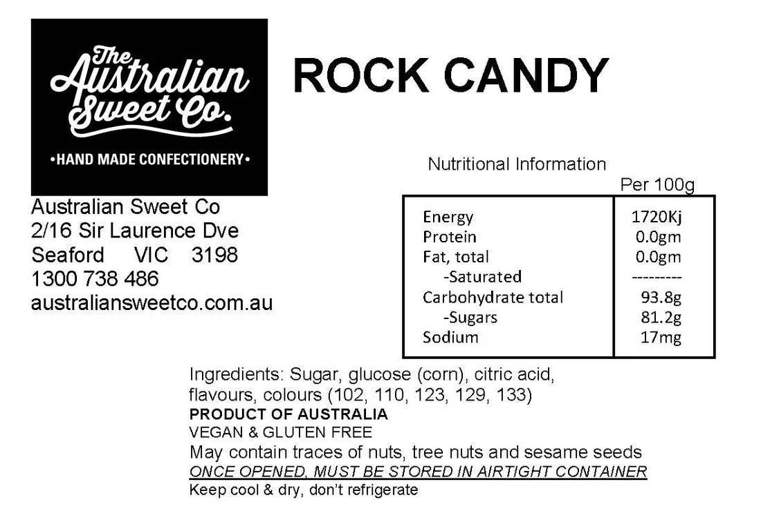 Tiny Tots Musk Rock Candy 170g (Pre Order arriving 16/9)