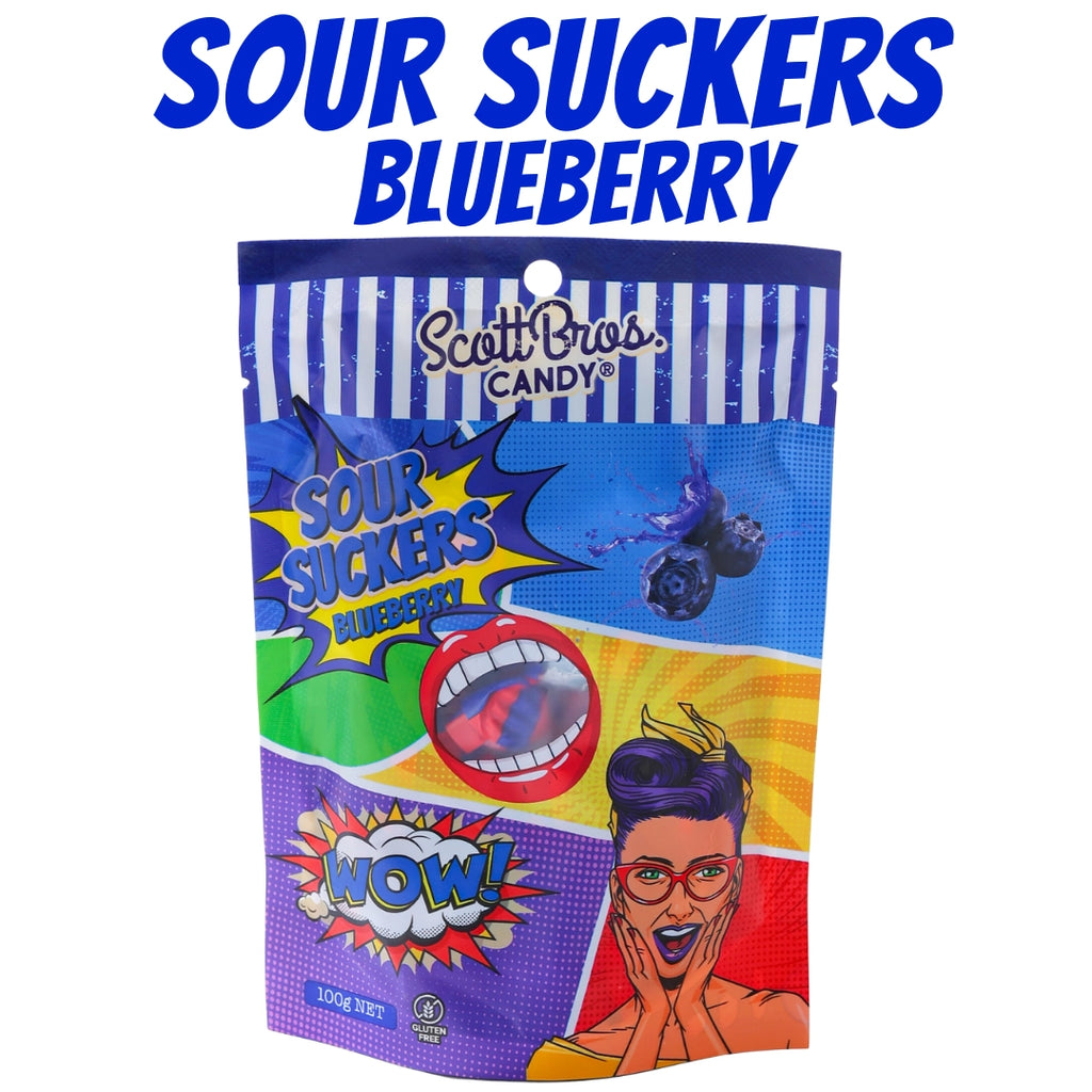 Sour Suckers Blueberry 100g
